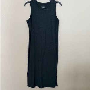 Sleeveless Dark Gray Midi Dress